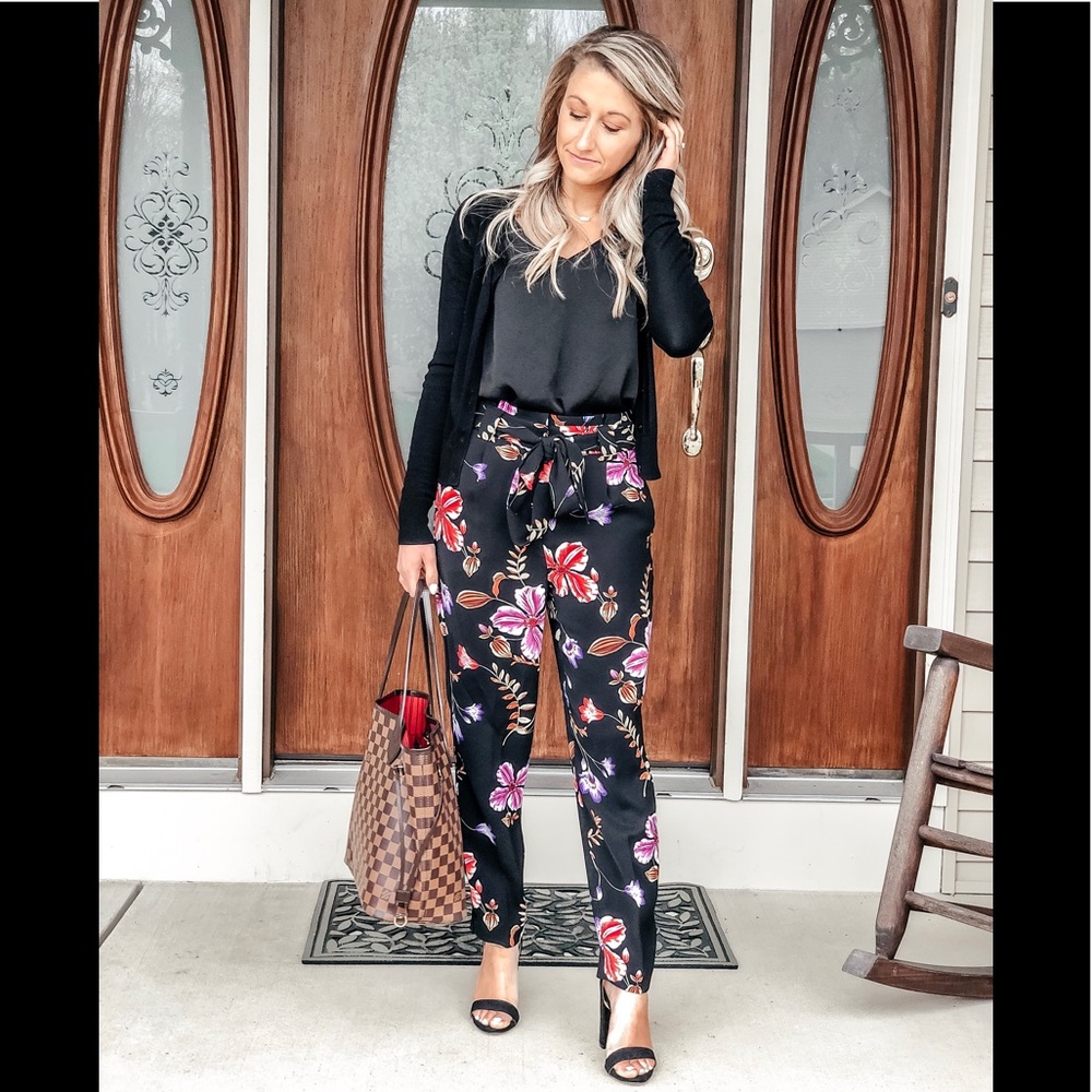 Express High Waisted Paperbag Ankle Pant